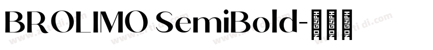 BROLIMO SemiBold字体转换